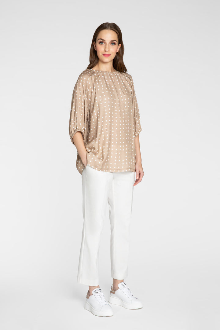 Kuusama Minea Blouse, Sand/ Off White