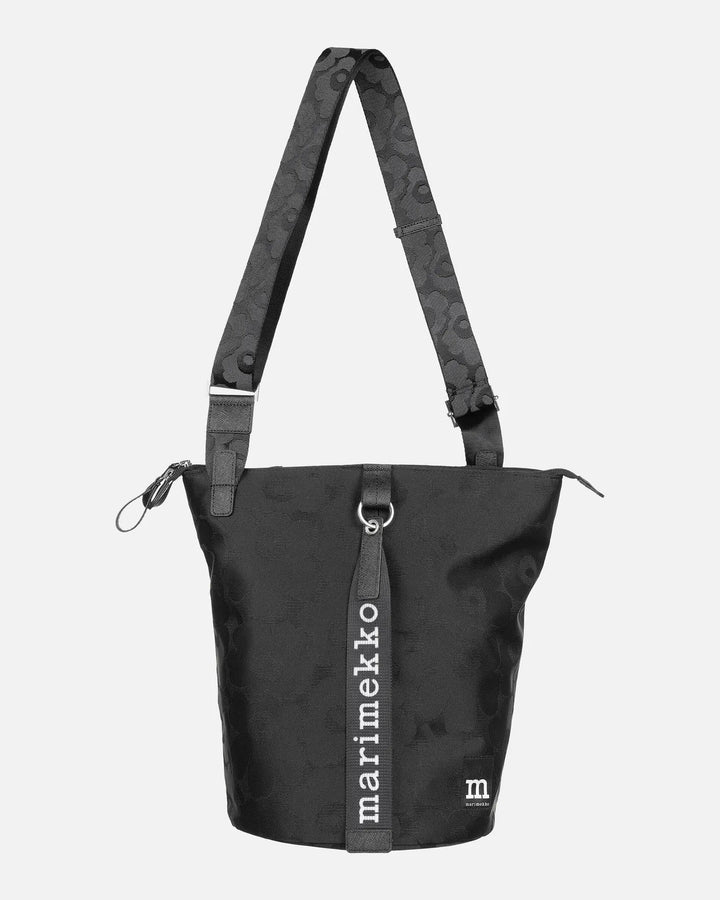 All Day Bucket Shoulder Bag | Black Unikko - pirkko. Marimekko