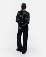 Aukio Unikko Cashmere Sweater | Black, Charcoal - pirkko. Marimekko