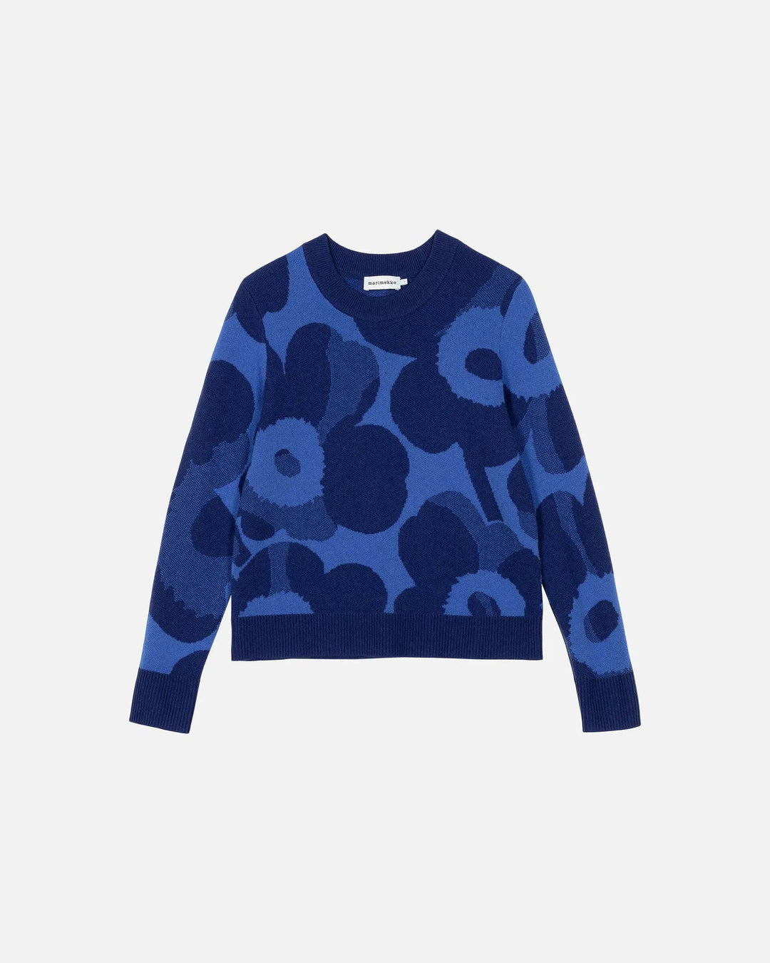 Aukio Unikko Cashmere Sweater | Navy, Blue - pirkko. Marimekko