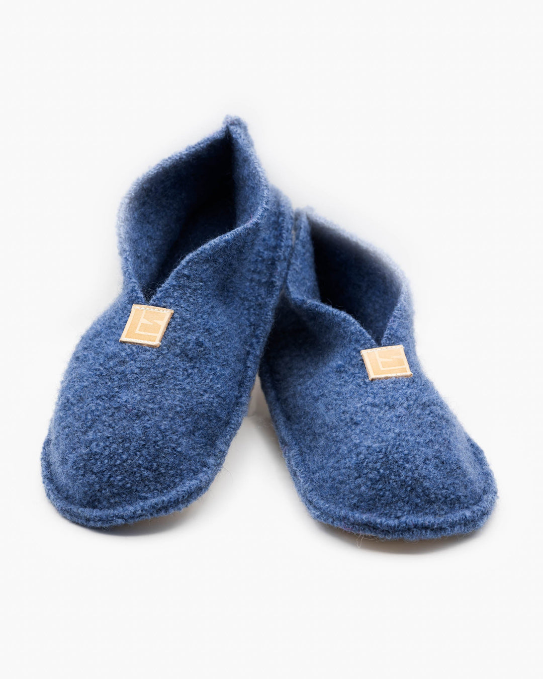 Boiled Wool Slippers, Smokey Blue - pirkko. LIISA SALMIVAARA