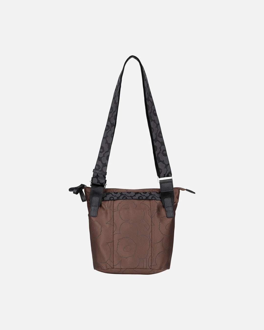 Carry All Piirto Unikko Shoulder Bag | Brown, Black - pirkko. Marimekko