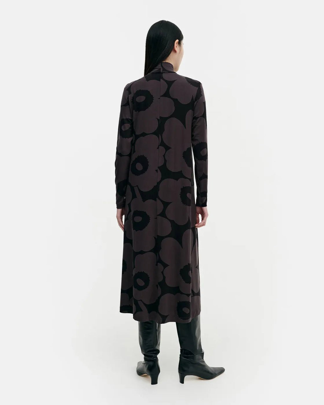 Cavea Unikko Jersey Dress | Black/Dark Grey - pirkko. Marimekko