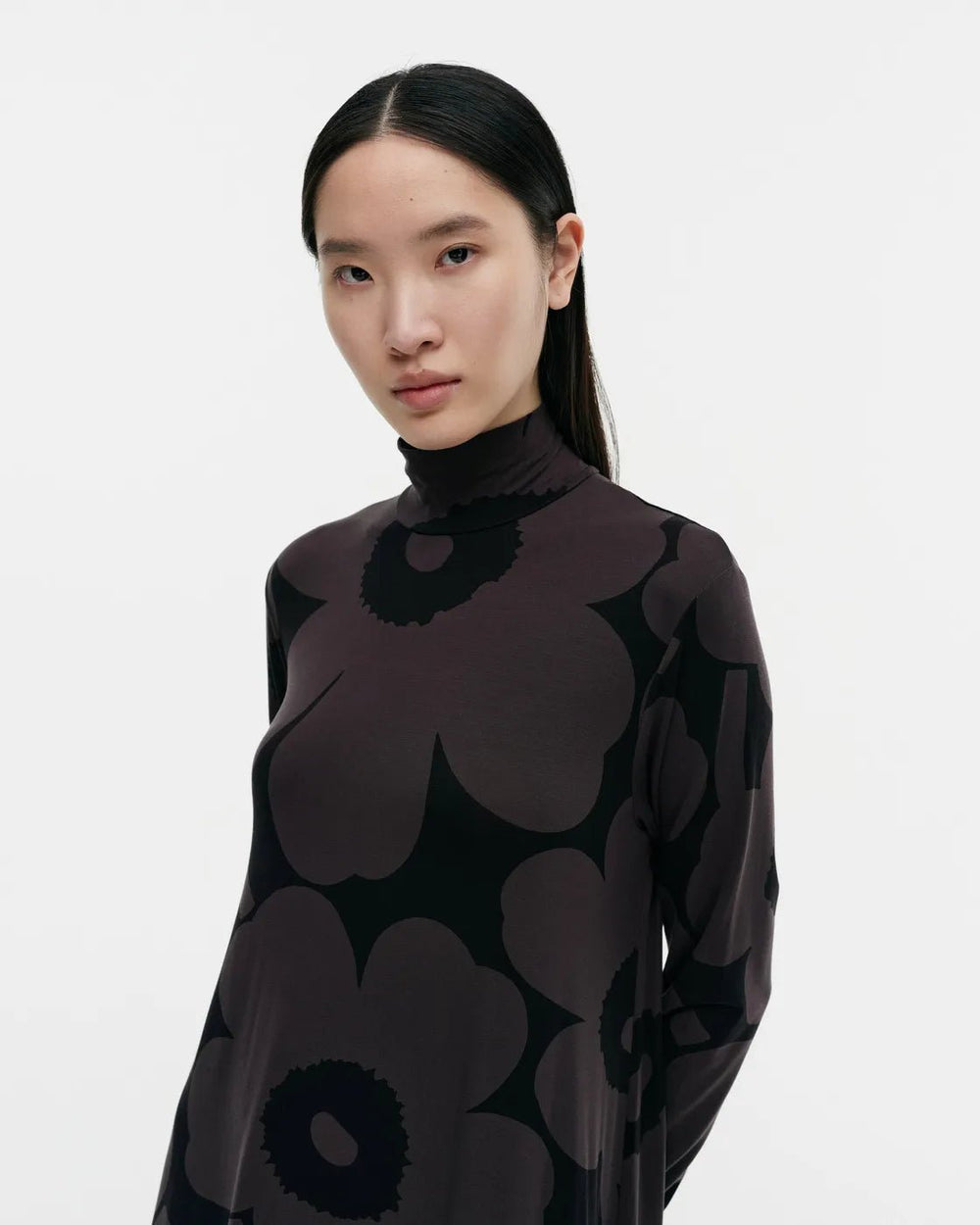 Cavea Unikko Jersey Dress | Black/Dark Grey - pirkko. Marimekko