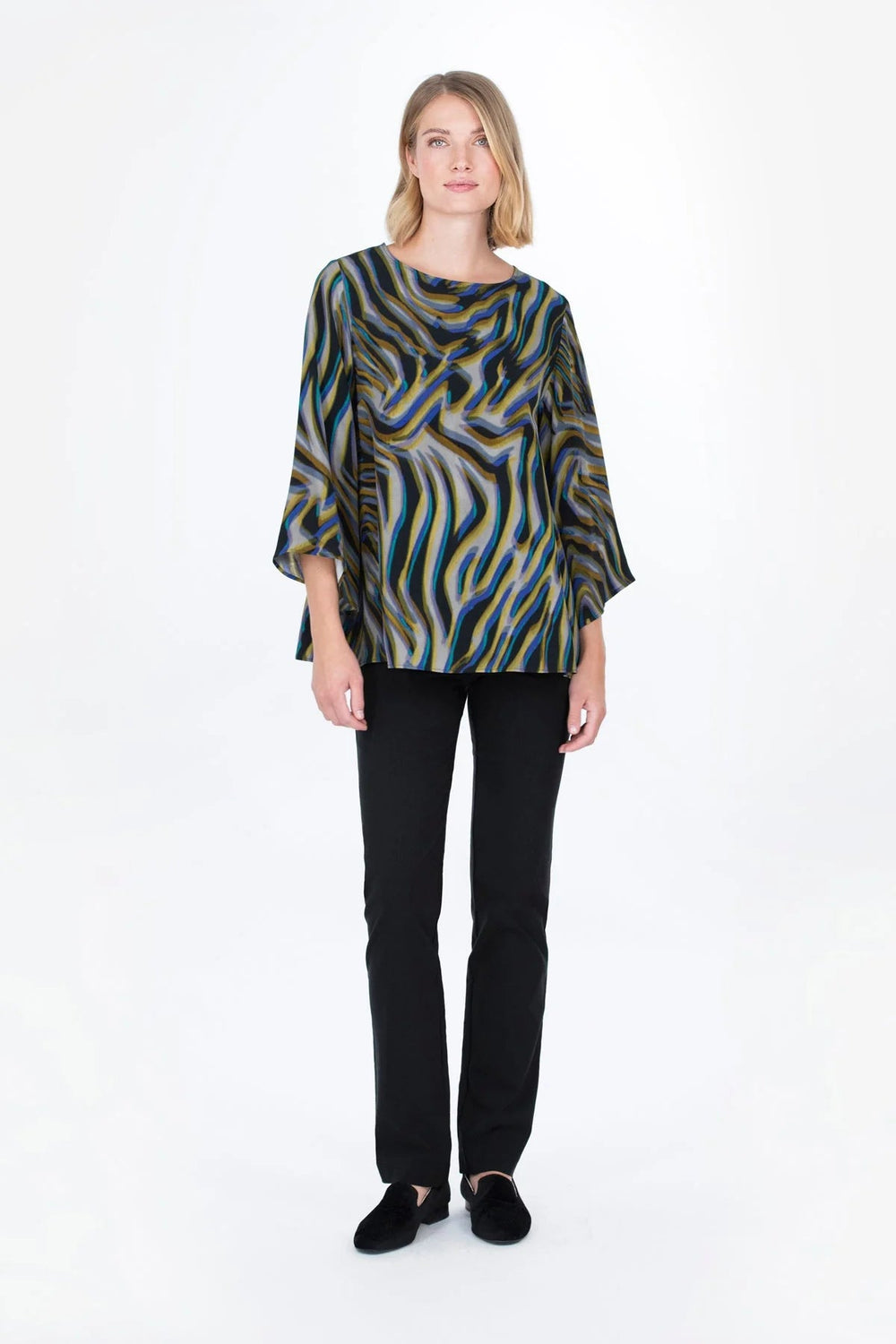 Falla Finland, Safiiri 3/4 Sleeve Top - pirkko. Falla Finland