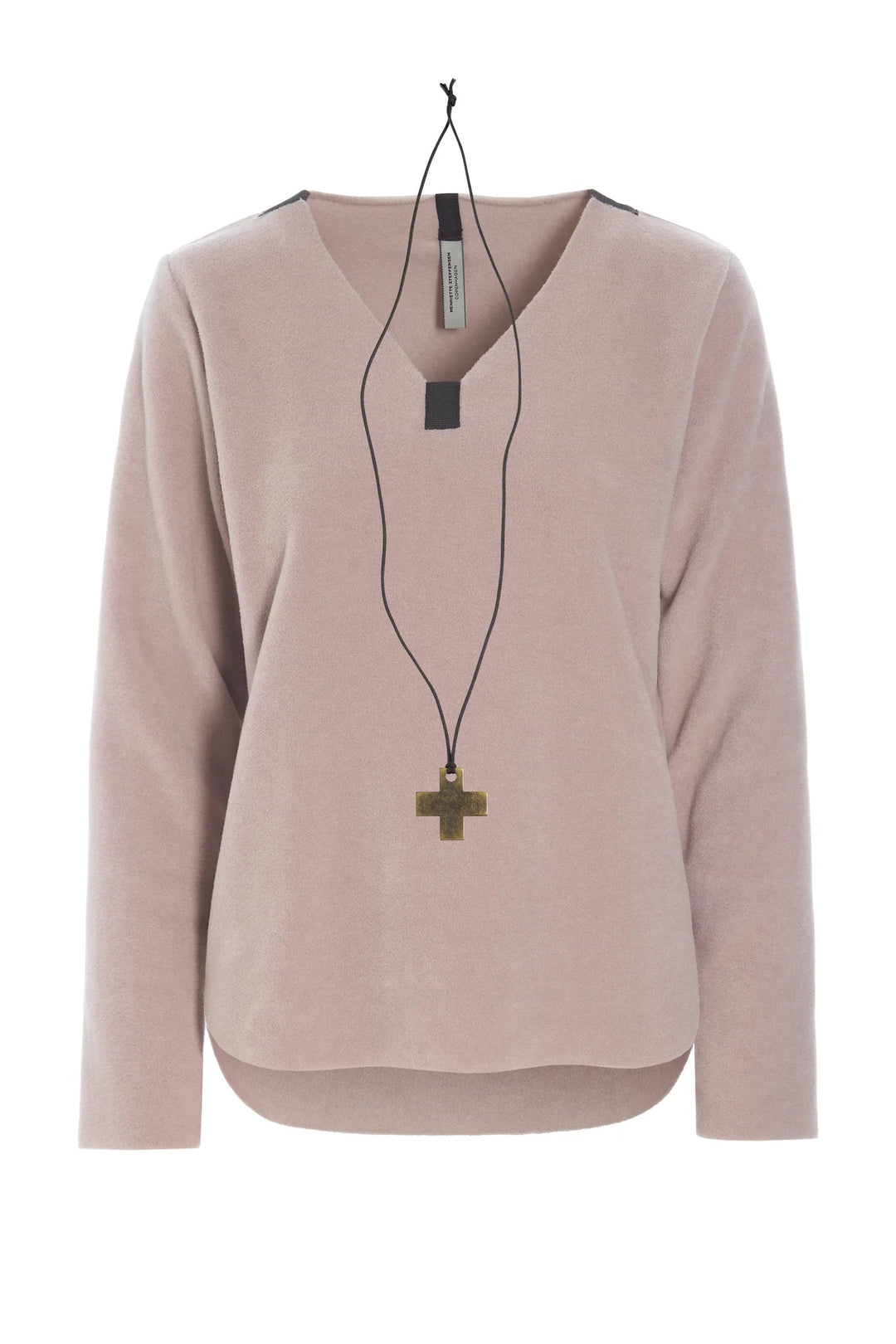 Henriette Cozy Fleece V - Neck | Dusty Rose - pirkko. HENRIETTE STEFFENSEN