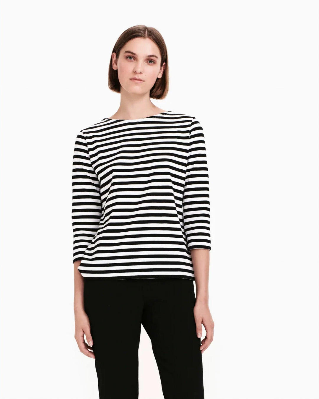 Ilma Stripe Cotton T | Black/White - pirkko. Marimekko