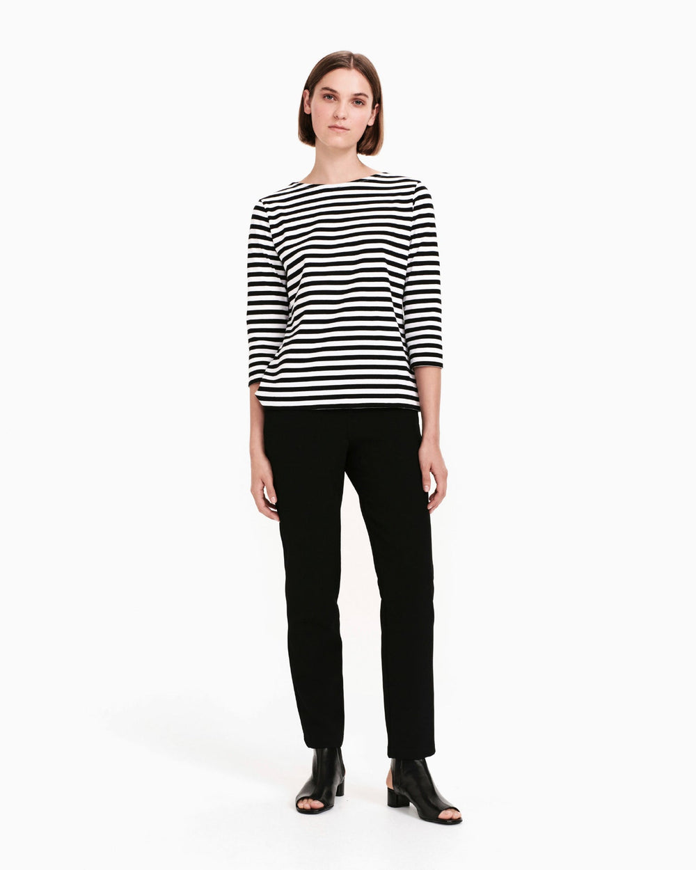 Ilma Stripe Cotton T | Black/White - pirkko. Marimekko