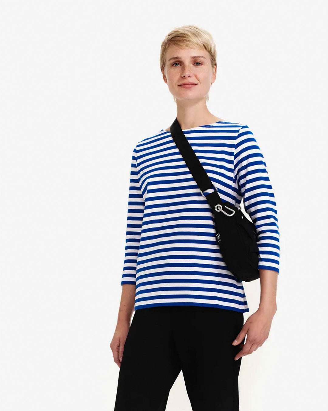 Ilma Stripe Cotton T | Blue/White - pirkko. Marimekko