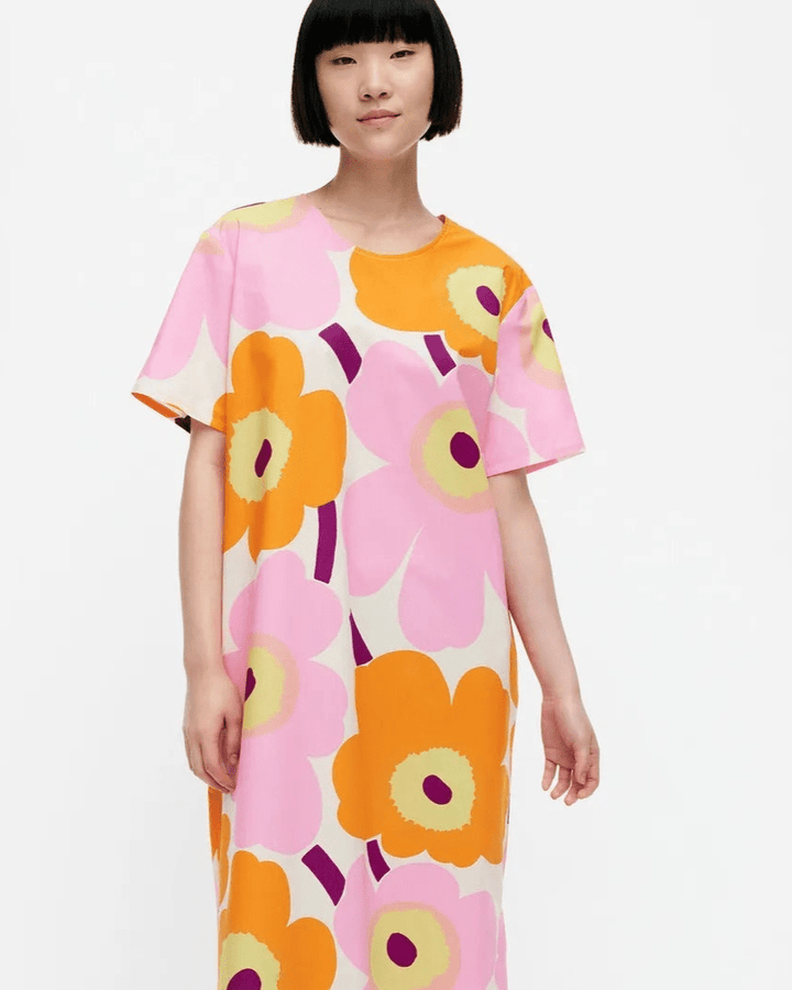 Kemut Unikko Short Sleeve Cotton Dress - pirkko. Marimekko