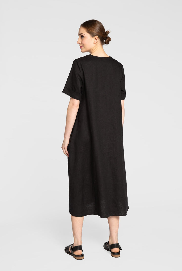 Kuusama Liv Linen Dress | Black - pirkko. Kuusama