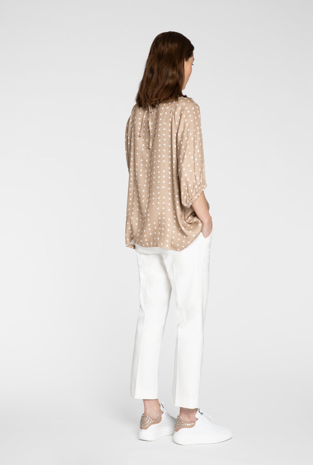 Kuusama Minea Blouse, Sand/ Off White - pirkko. Kuusama