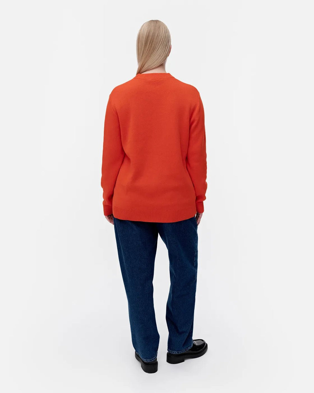 Lasi Unikko Cotton Sweater | Coral Red - pirkko. Marimekko