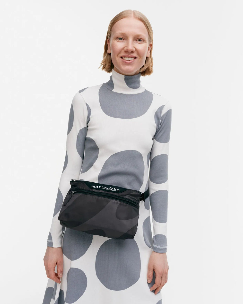 Linssi Small Crossbody Bag | Black, Dark Grey - pirkko. Marimekko