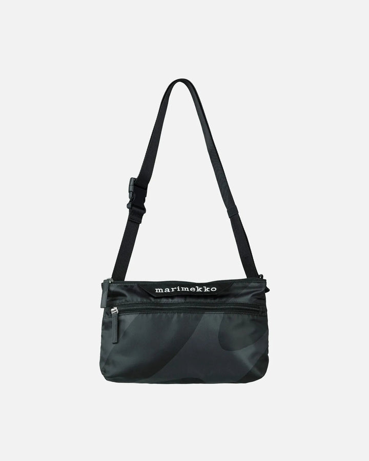 Linssi Small Crossbody Bag | Black, Dark Grey - pirkko. Marimekko