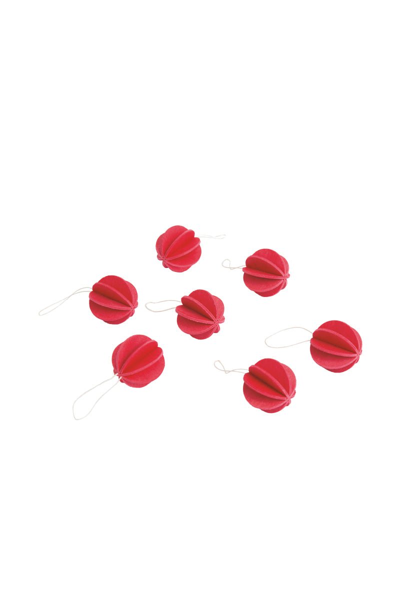 Lovi Baubles 3.5 cm, Bright Red - pirkko. LOVI