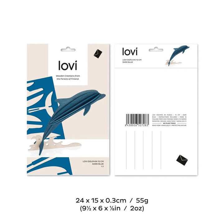 Lovi Dolplhin 15 cm, Light Blue - pirkko. LOVI