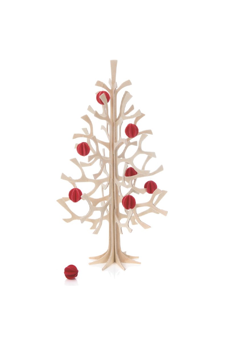 Lovi Spruce Tree | 30 cm / 12" , Natural w/ Mini Baubles - pirkko. LOVI