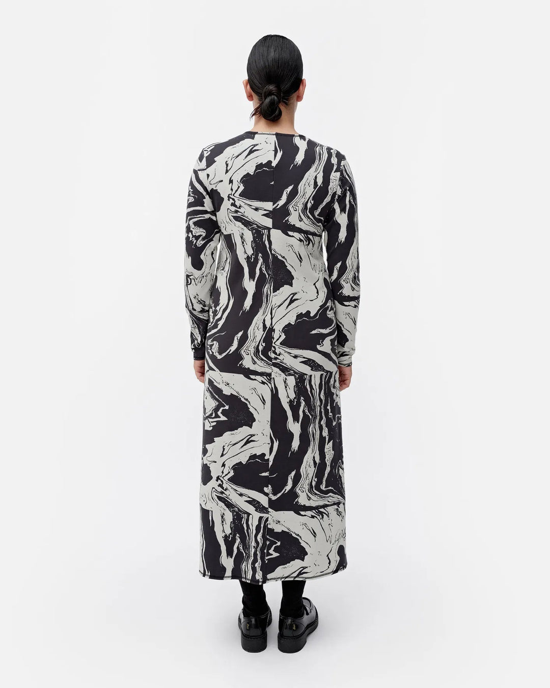 Lumeeni Marras Knit Dress | Black/Light Grey - pirkko. Marimekko