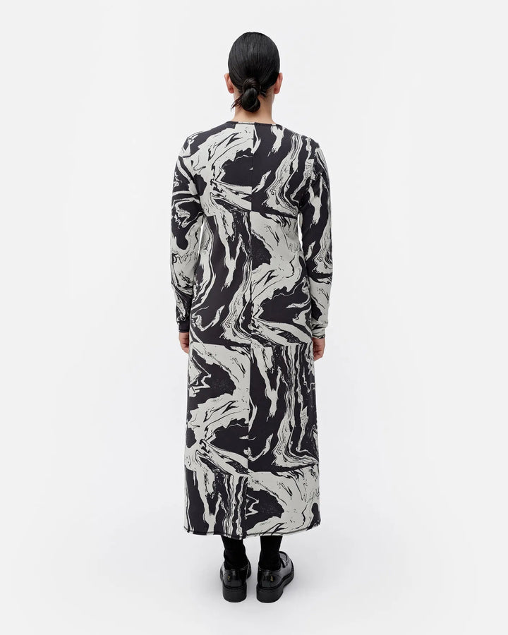 Lumeeni Marras Knit Dress | Black/Light Grey - pirkko. Marimekko