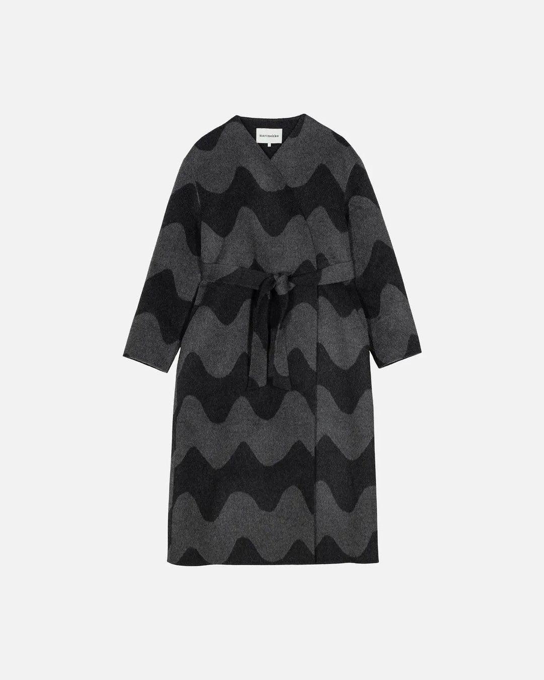 Marimekko | Elfa Lokki Wool Coat | Dark Grey - pirkko. Marimekko