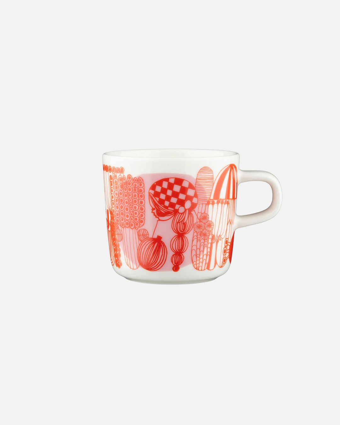 Marimekko | Siirtolapuutarha Coffee Cup | 6.7 oz | Orange, Pink - pirkko. Marimekko