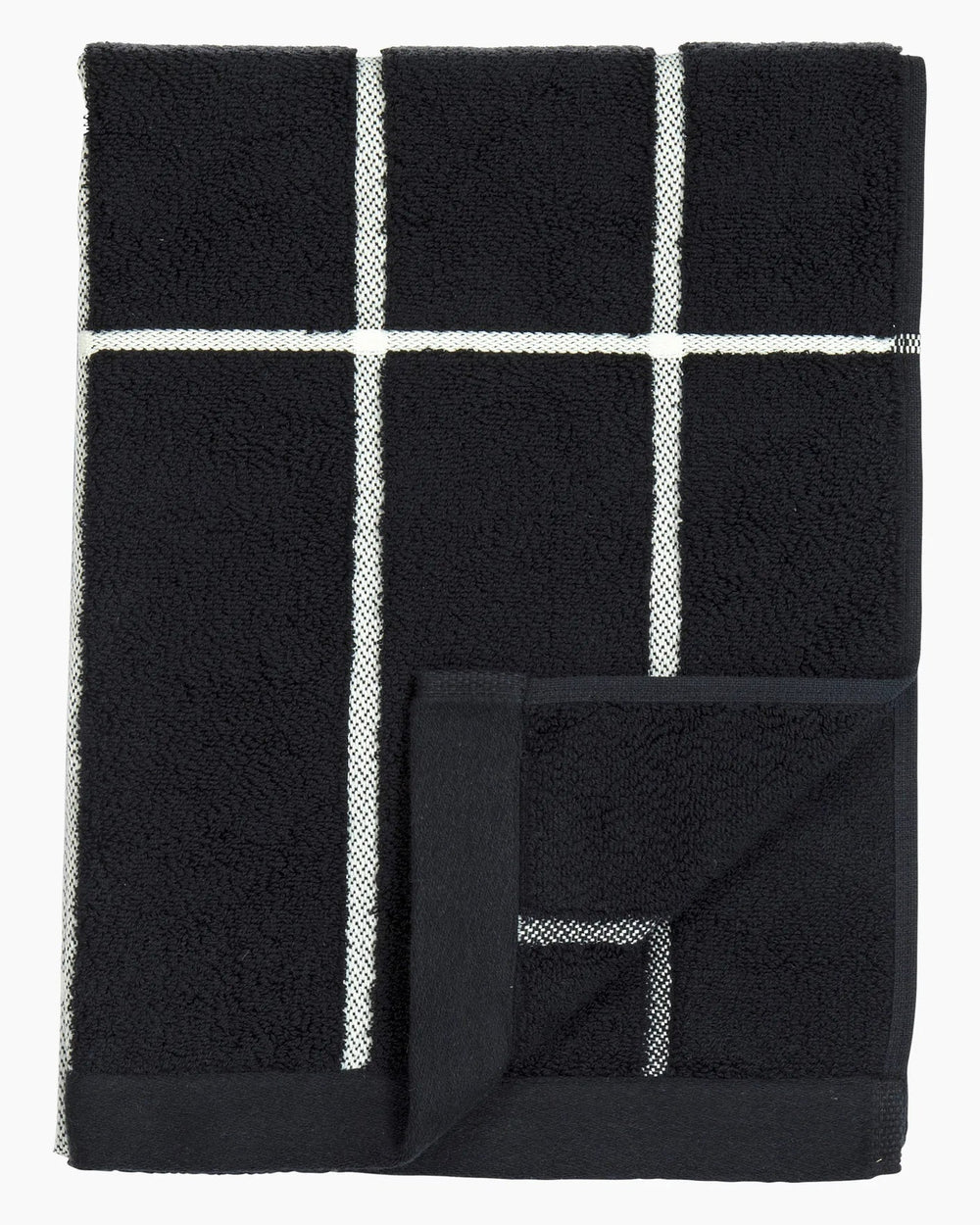 Marimekko | Tiiliskivi Hand Towel | 20"x28" | Black, White - pirkko. Marimekko