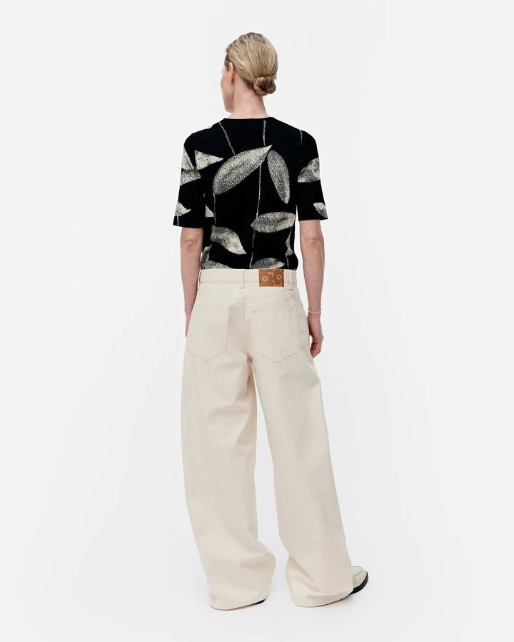 Marimekko | Valittu Paju Knit Pullover | Black, Light Sand - pirkko. Marimekko