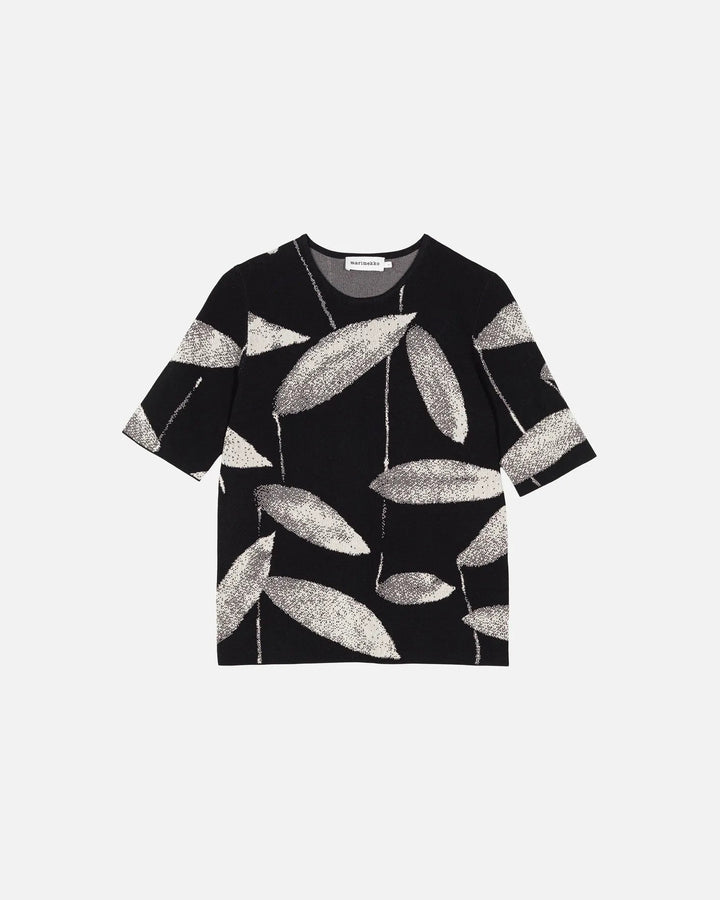 Marimekko | Valittu Paju Knit Pullover | Black, Light Sand - pirkko. Marimekko