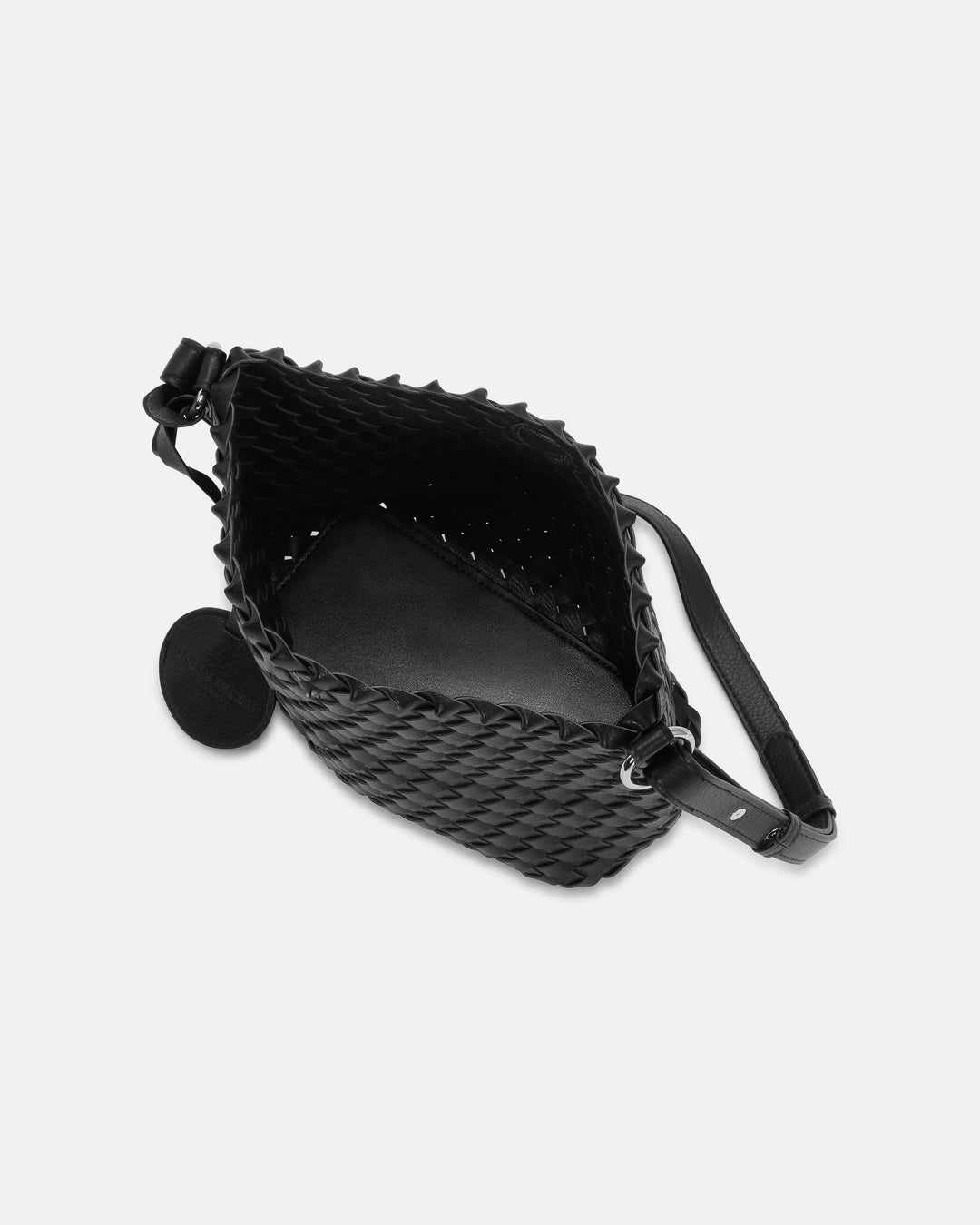 Mini Woven Crossbody Bag, Black /Gunmetal - pirkko. ILSE JACOBSEN