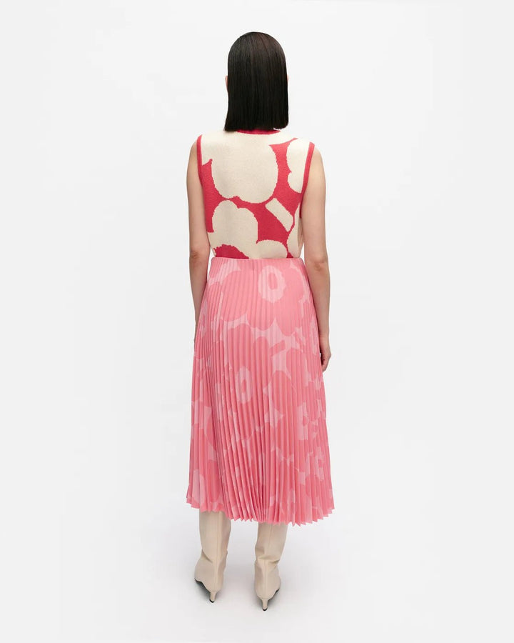 Myy Unikko Pleated Skirt | Pink/Coral - pirkko. Marimekko