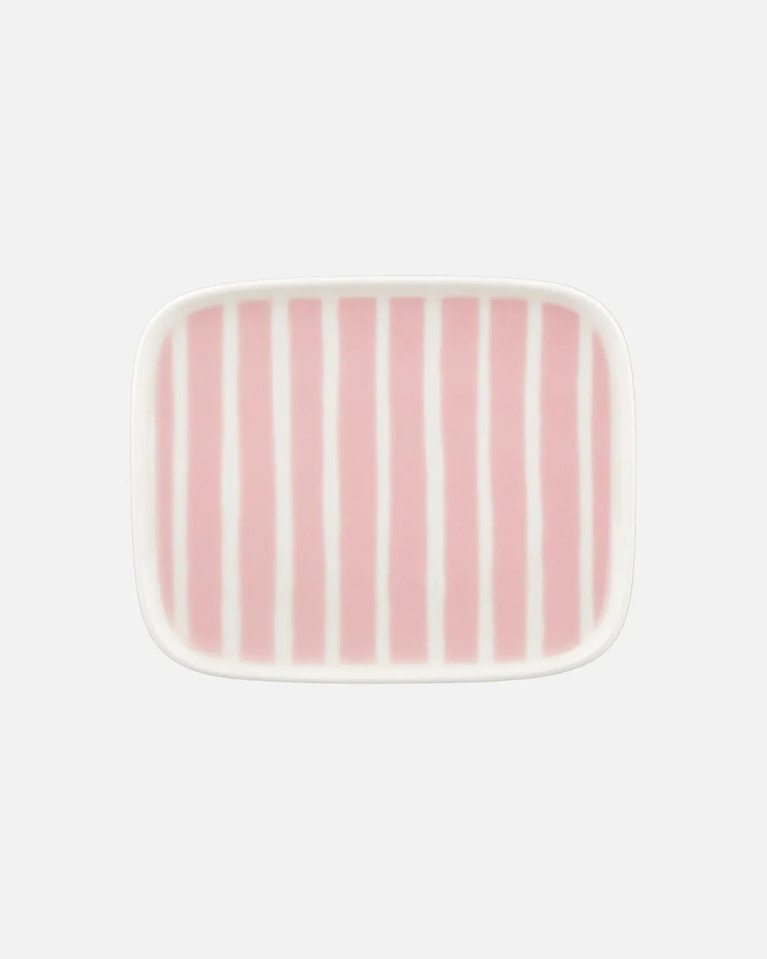 Piccolo Plate | White, Pink | 6"x4.75" - pirkko. Marimekko