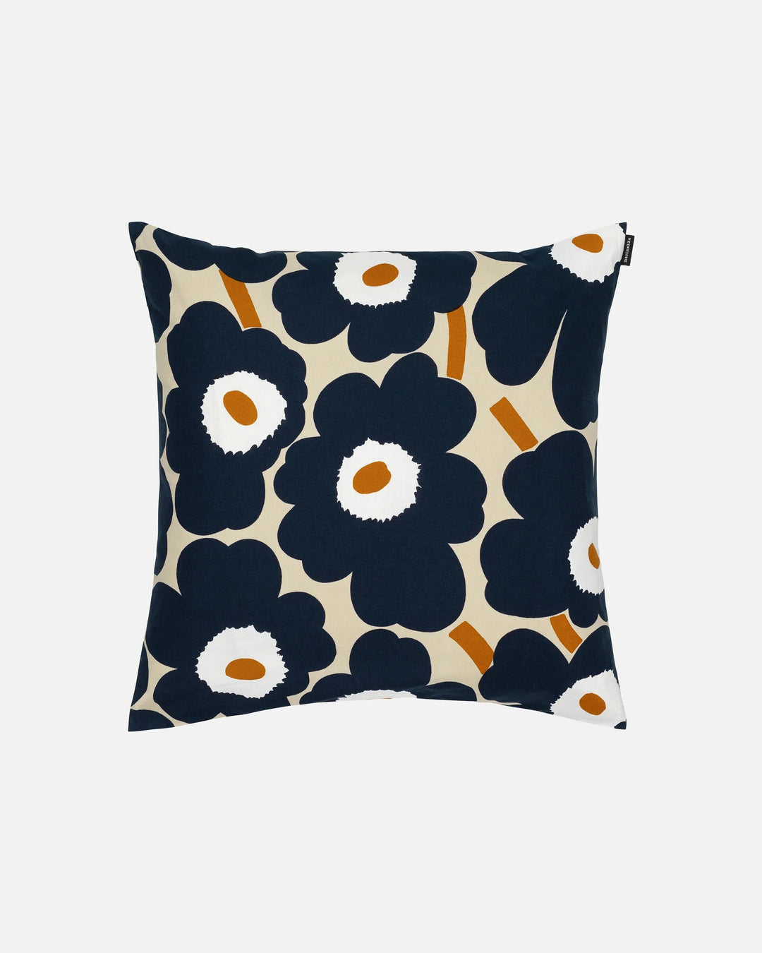 Pieni Unikko Cushion Cover | 20x20"| Brown/Charcoal/Wht - pirkko. Marimekko