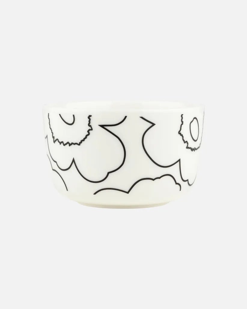 Piirto Unikko Bowl | 8.5 oz | White, Black - pirkko. Marimekko