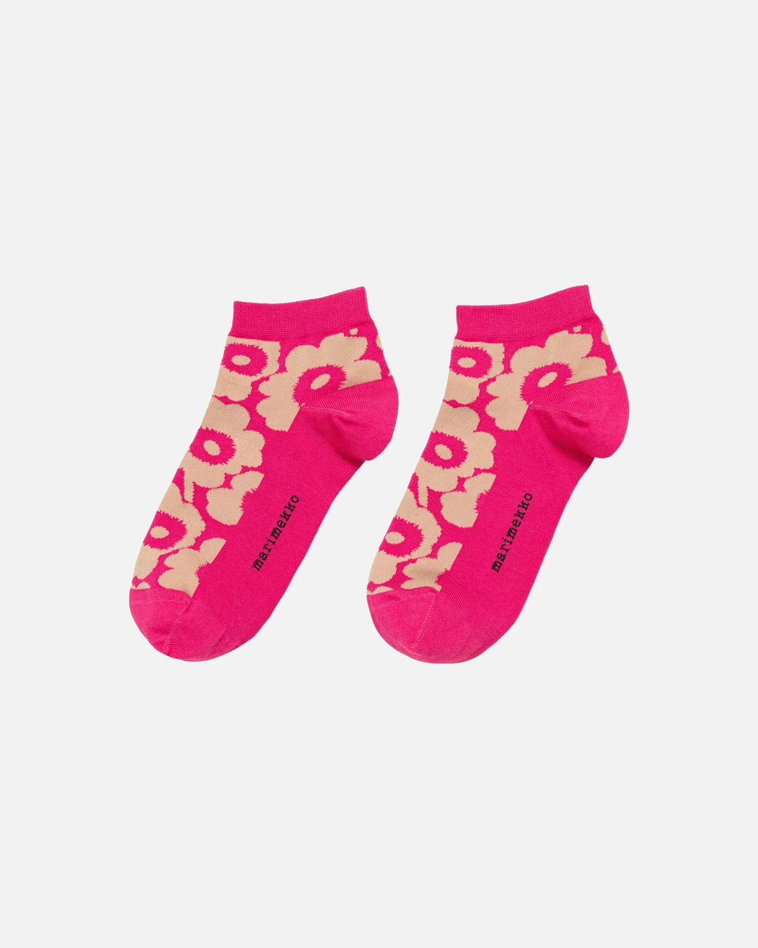 Rasu Unikko Socks, Fuchsia/ Beige - pirkko. Marimekko