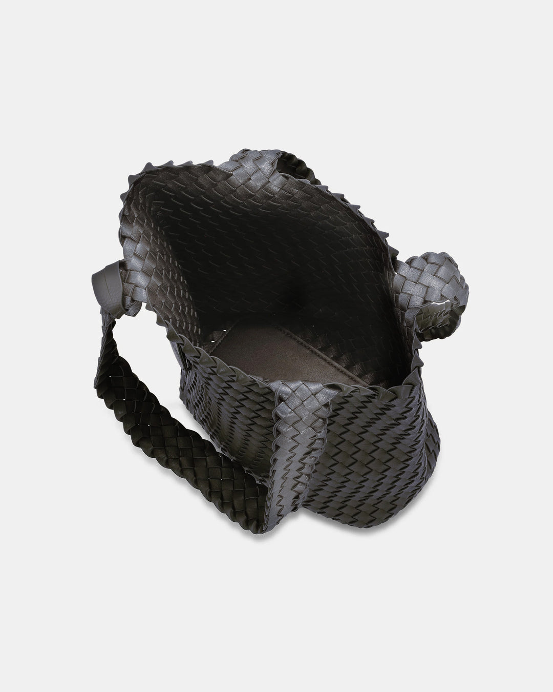 Reversible Mini Woven Tote, Black /Gunmetal - pirkko. ILSE JACOBSEN