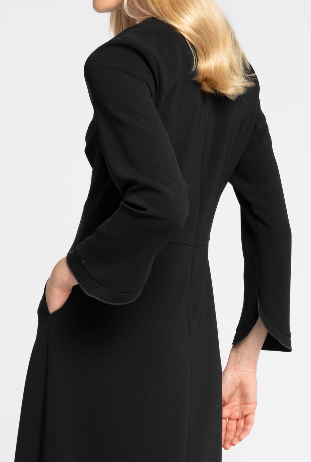 Rixi Long Sleeve Crepe Dress, Black - pirkko. Kuusama