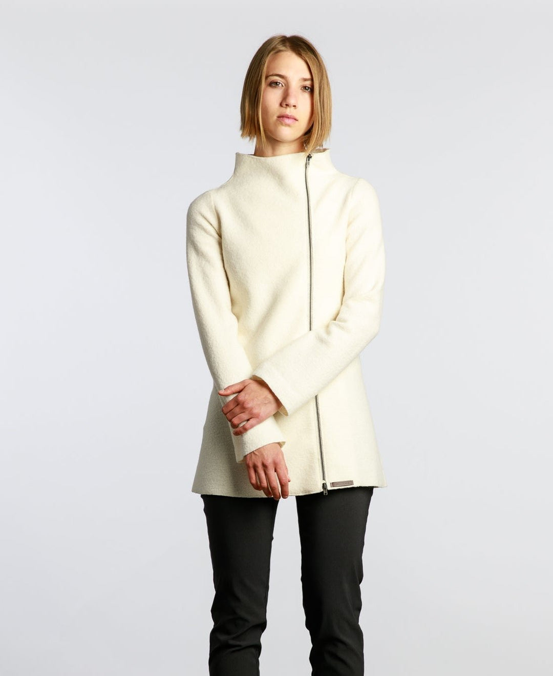 Silja Boiled Wool Jacket, Snow - pirkko. Marja Rak