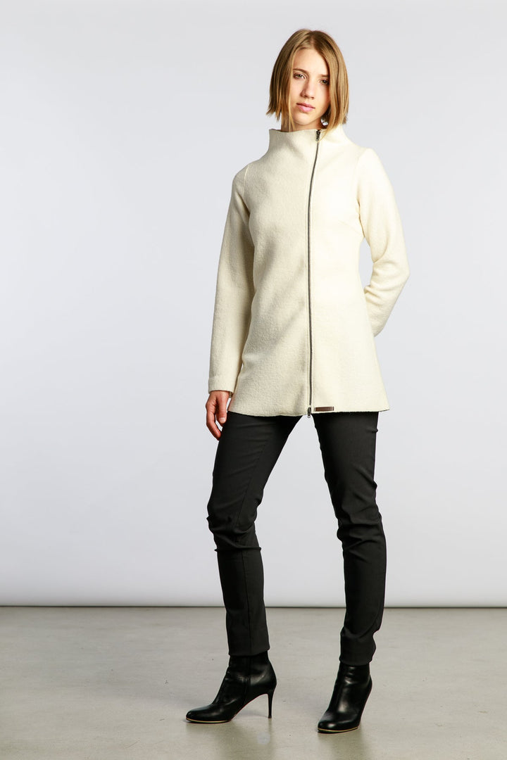 Silja Boiled Wool Jacket, Snow - pirkko. Marja Rak