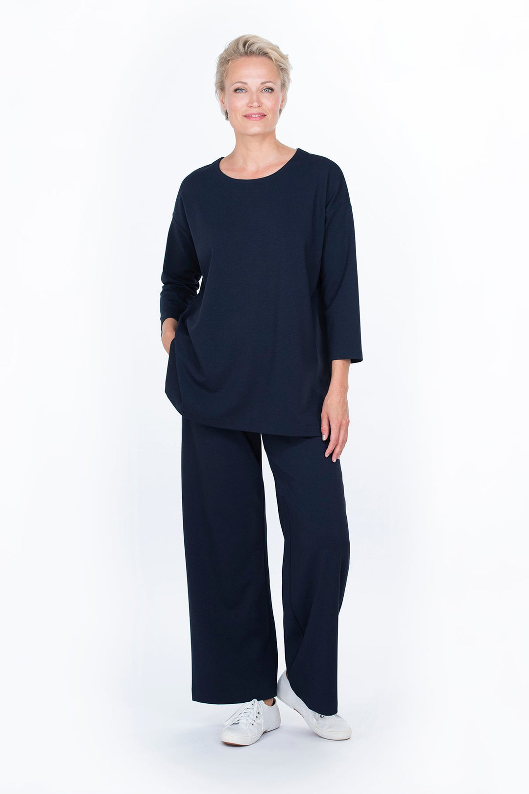 Spero Viscose Jersey Tunic, Dark Navy XS, L - pirkko. Falla Finland