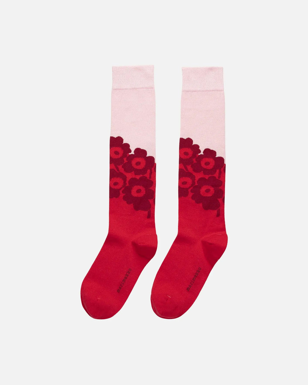 Tarkkuus Unikko Knee Socks, Red/Lt. Pink - pirkko. Marimekko