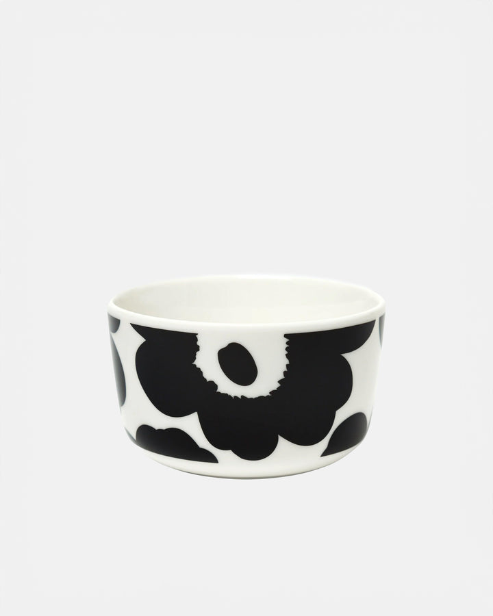 Unikko Bowl Black/ White , 17 oz - pirkko. Marimekko