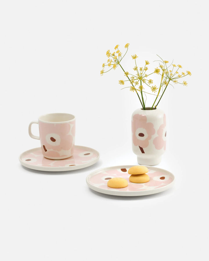 Unikko Mug | 13.5 oz | White, Pink - pirkko. Marimekko