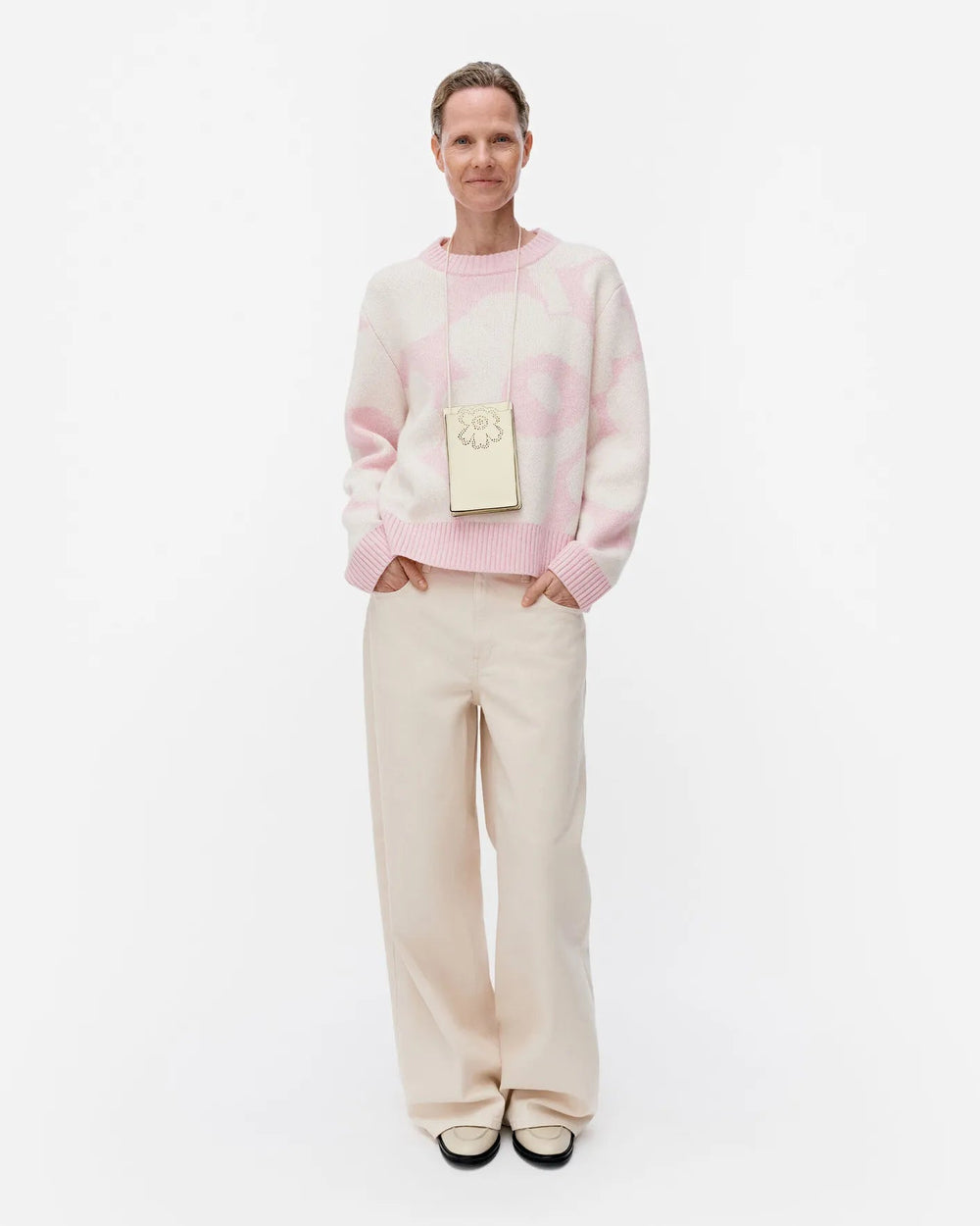 Virtaus Unikko Wool Sweater | Pink / Off White - pirkko. Marimekko