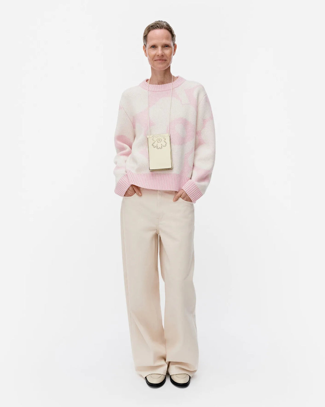 Virtaus Unikko Wool Sweater | Pink / Off White - pirkko. Marimekko