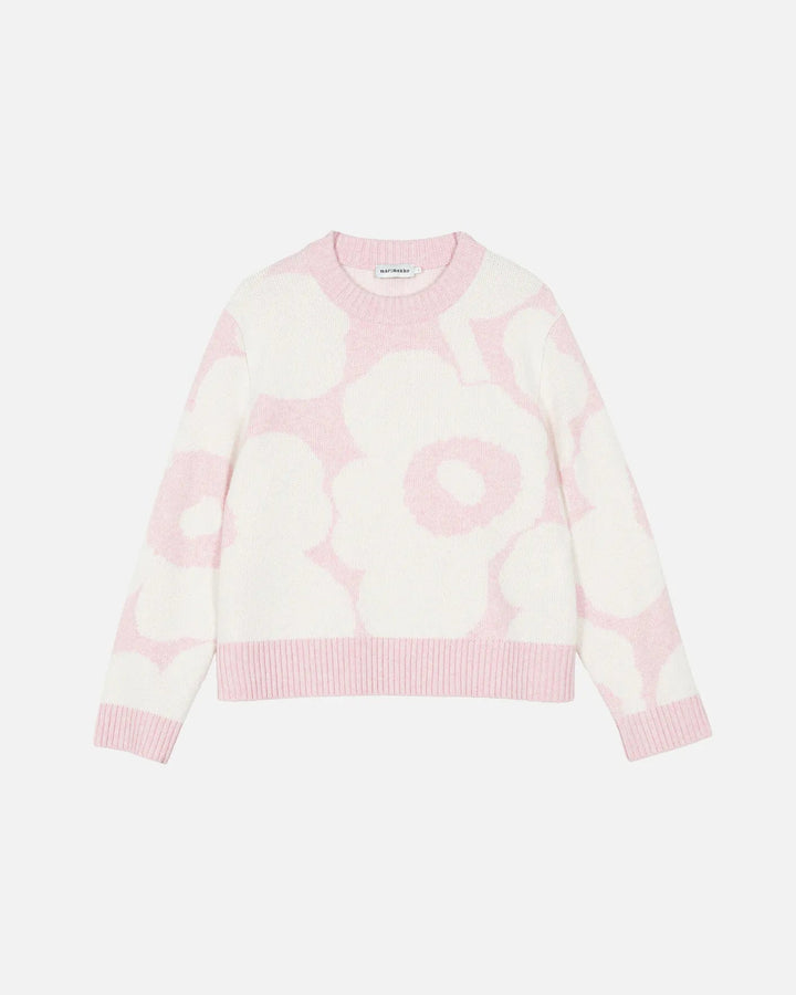 Virtaus Unikko Wool Sweater | Pink / Off White - pirkko. Marimekko