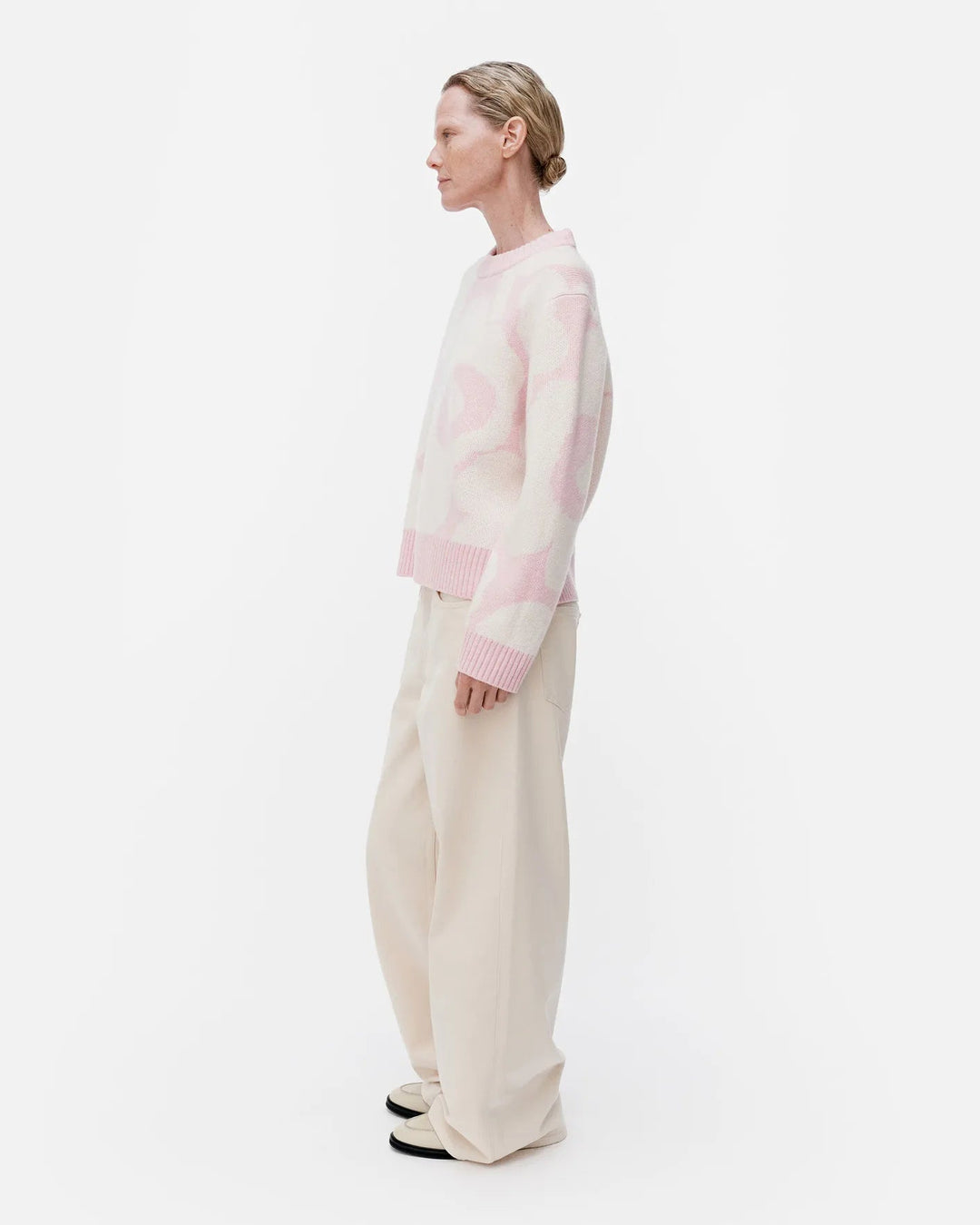 Virtaus Unikko Wool Sweater | Pink / Off White - pirkko. Marimekko