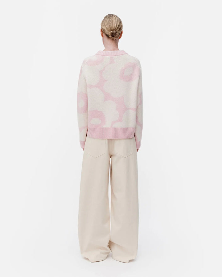 Virtaus Unikko Wool Sweater | Pink / Off White - pirkko. Marimekko